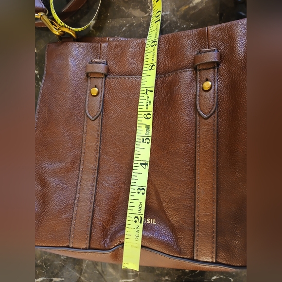 Fossil Brown Leather Crossbody Bag - Picture 13 of 15